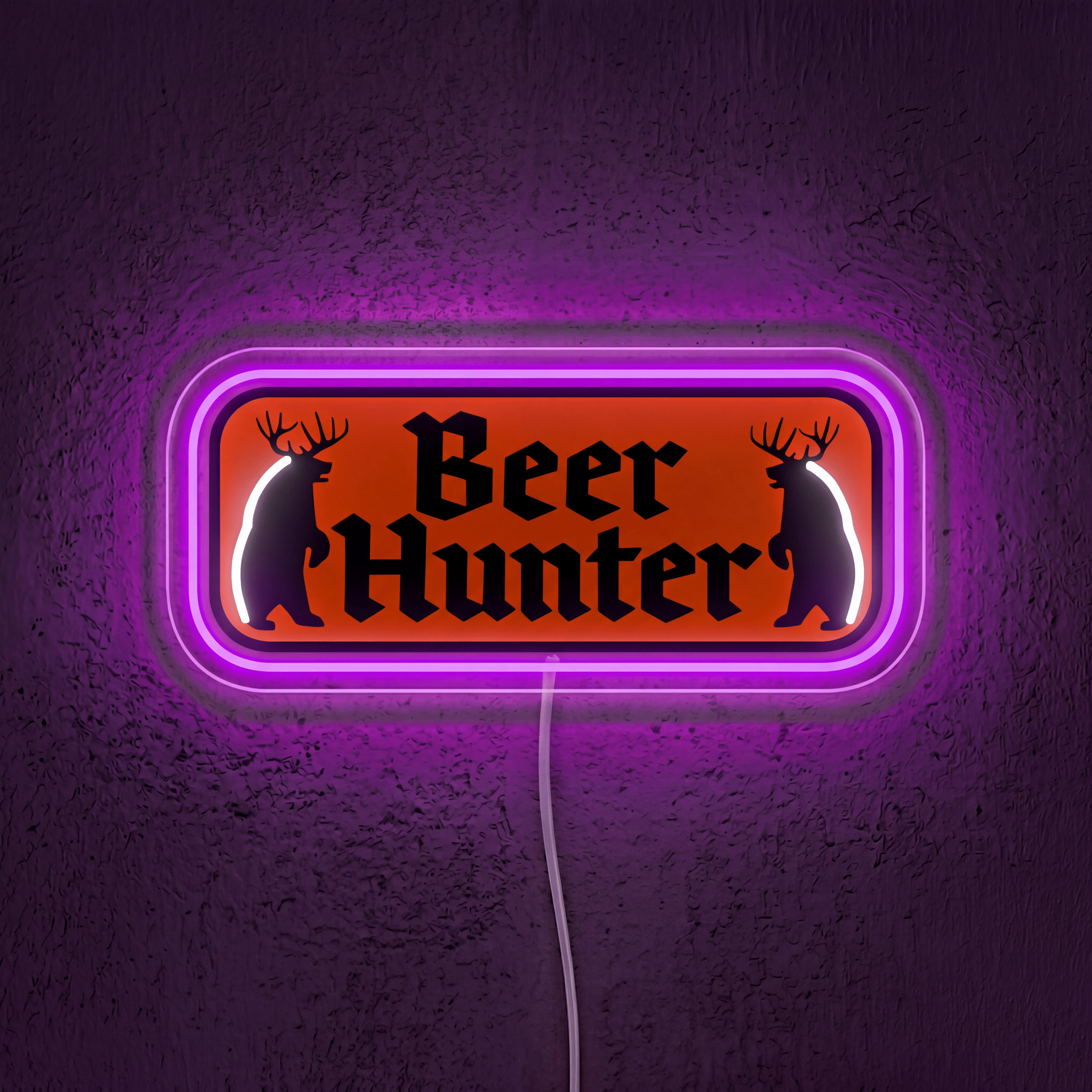 ShineNeon™ Beer Hunter Funny Badge Neon Sign USB Power - Shineneon