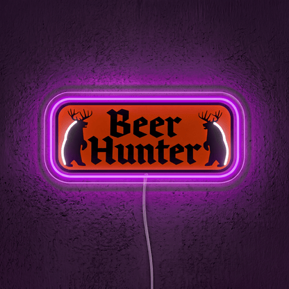 ShineNeon™ Beer Hunter Funny Badge Neon Sign USB Power - Shineneon