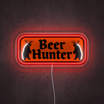 ShineNeon™ Beer Hunter Funny Badge Neon Sign USB Power - Shineneon