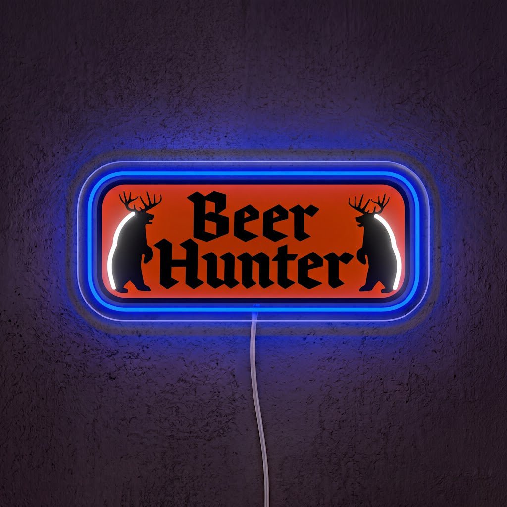ShineNeon™ Beer Hunter Funny Badge Neon Sign USB Power - Shineneon