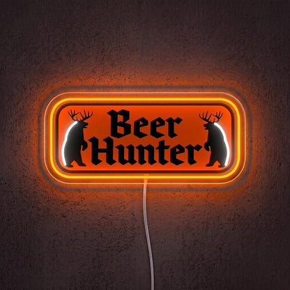 ShineNeon™ Beer Hunter Funny Badge Neon Sign USB Power - Shineneon
