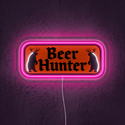ShineNeon™ Beer Hunter Funny Badge Neon Sign USB Power - Shineneon