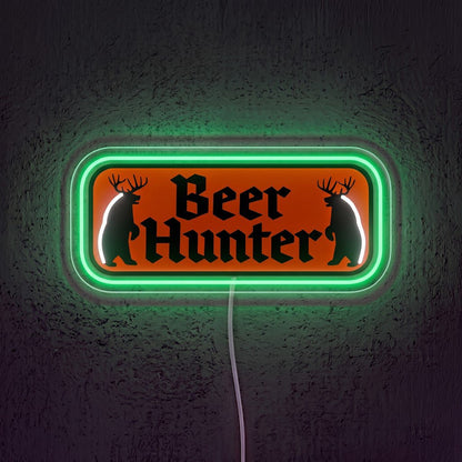 ShineNeon™ Beer Hunter Funny Badge Neon Sign USB Power - Shineneon