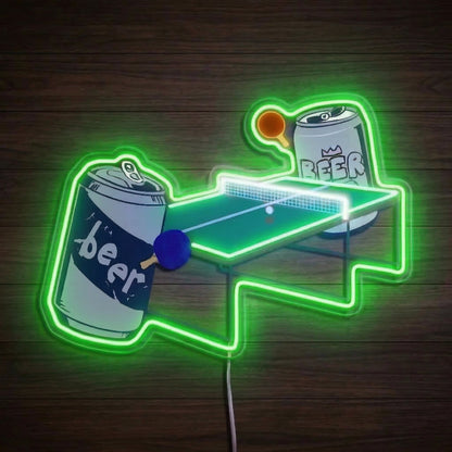 ShineNeon™ Beer Pong LED Neon Sign Funny Game Room Wall Decor Pub Vibe USB Power - Shineneon