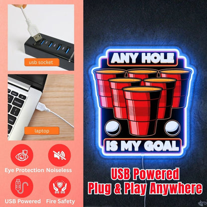 ShineNeon™ Beer Pong Red Cup Neon Sign Funny Party Game Room Decor USB Power Neon Sign - Shineneon