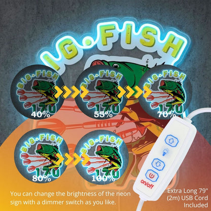 ShineNeon™ Big Fish 170 neon sign USB Power - Shineneon