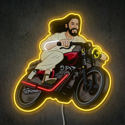 ShineNeon™ Biker Jesus Ride Neon Sign USB Power - Shineneon