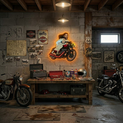 ShineNeon™ Biker Jesus Ride Neon Sign USB Power - Shineneon