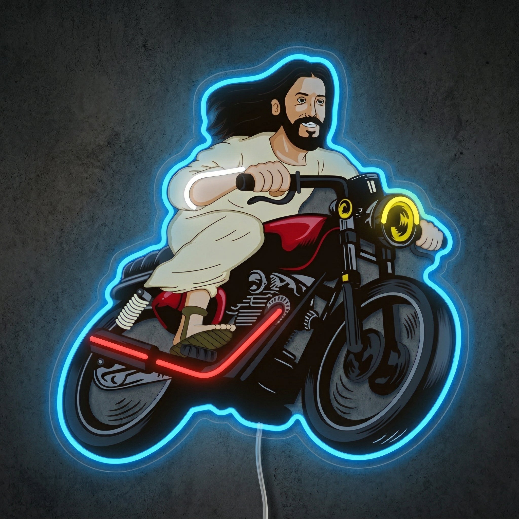 ShineNeon™ Biker Jesus Ride Neon Sign USB Power - Shineneon