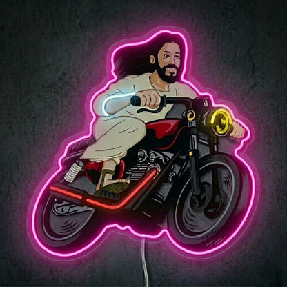 ShineNeon™ Biker Jesus Ride Neon Sign USB Power - Shineneon