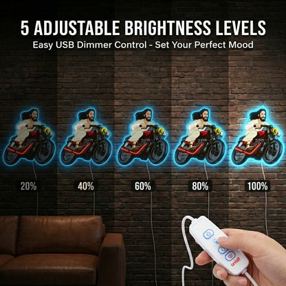 ShineNeon™ Biker Jesus Ride Neon Sign USB Power - Shineneon