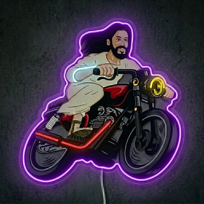 ShineNeon™ Biker Jesus Ride Neon Sign USB Power - Shineneon