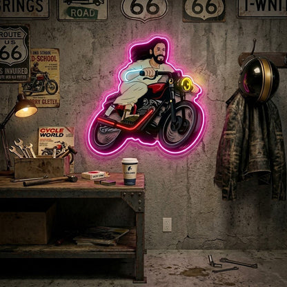ShineNeon™ Biker Jesus Ride Neon Sign USB Power - Shineneon