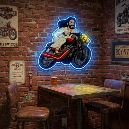 ShineNeon™ Biker Jesus Ride Neon Sign USB Power - Shineneon