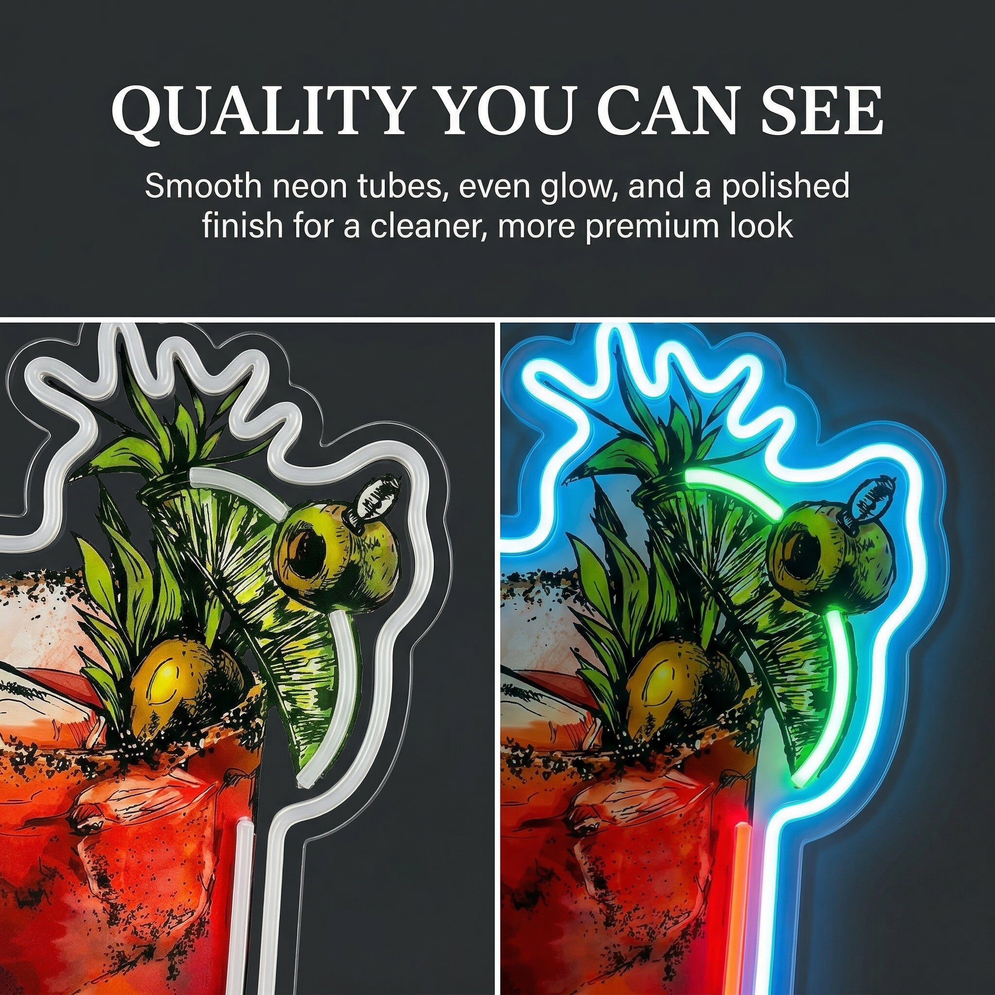 ShineNeon™ Bloody Mary Cocktail Neon Sign USB Power - Shineneon