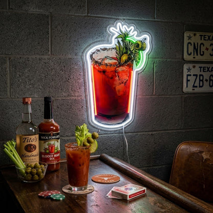 ShineNeon™ Bloody Mary Cocktail Neon Sign USB Power - Shineneon