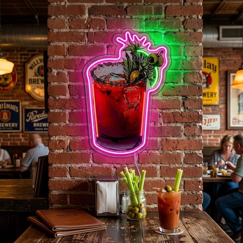 ShineNeon™ Bloody Mary Cocktail Neon Sign USB Power - Shineneon