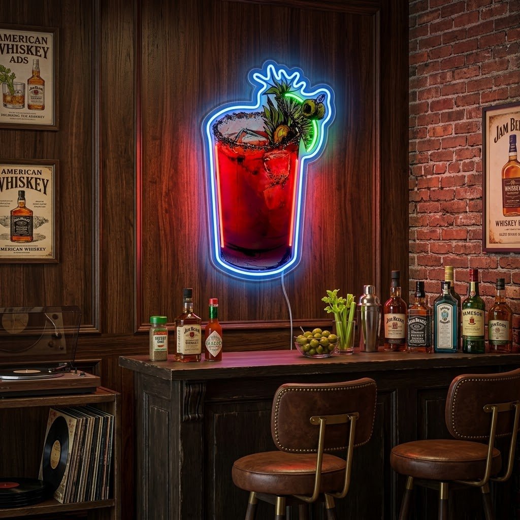 ShineNeon™ Bloody Mary Cocktail Neon Sign USB Power - Shineneon