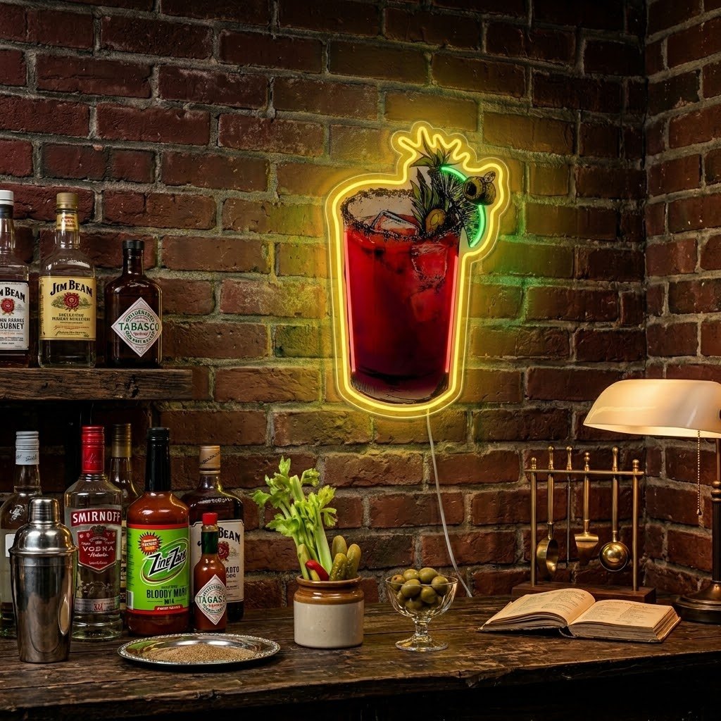 ShineNeon™ Bloody Mary Cocktail Neon Sign USB Power - Shineneon