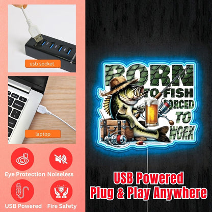 ShineNeon™ Born To Fish neon sign USB Power - Shineneon