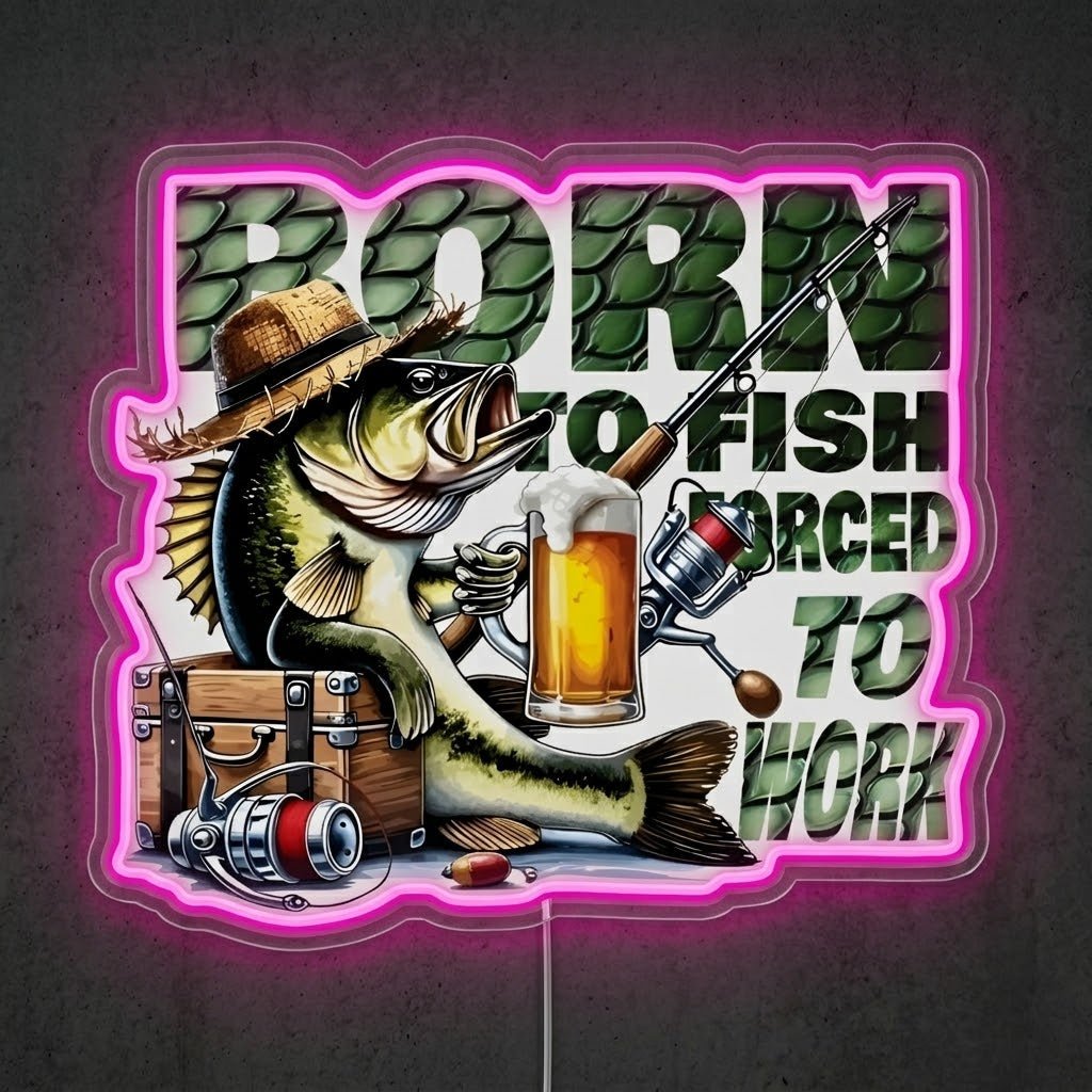 ShineNeon™ Born To Fish neon sign USB Power - Shineneon