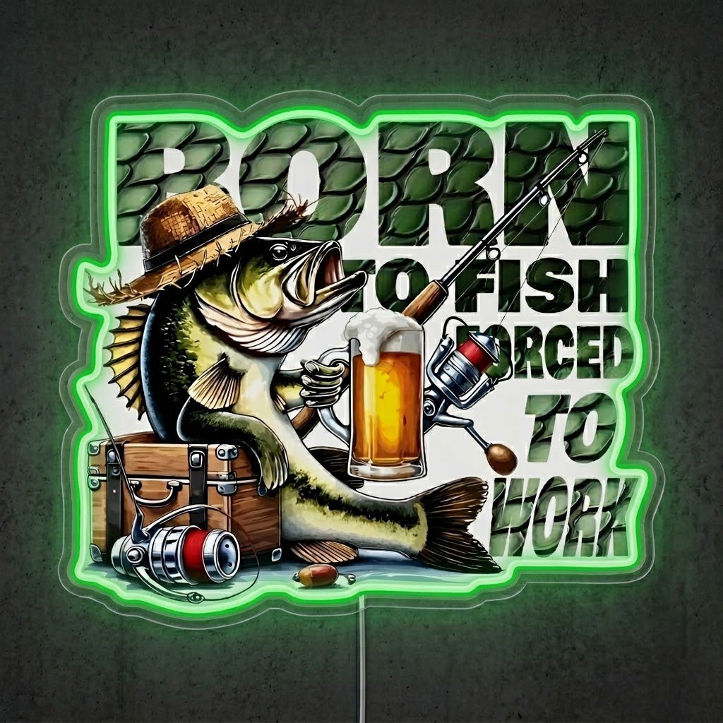 ShineNeon™ Born To Fish neon sign USB Power - Shineneon