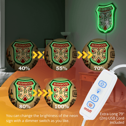 ShineNeon™ Bushwood Country Club LED Neon Sign - Retro Golf Decor for Man Cave - Shineneon