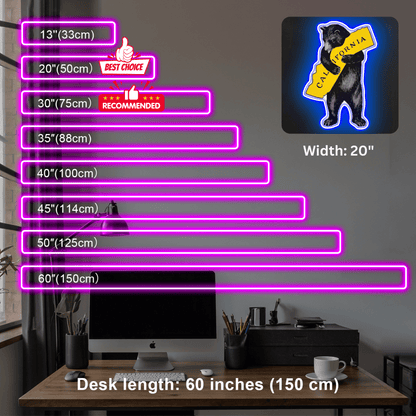 ShineNeon™ California Bear LED Neon Sign USB Powered Wall Decor for Bedroom Office Game Room - Shineneon