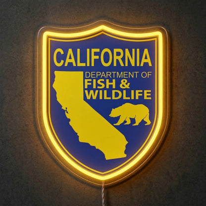 ShineNeon™ California Fish & Wildlife Neon Sign Golden State Grizzly Decor USB Power Neon Sign - Shineneon