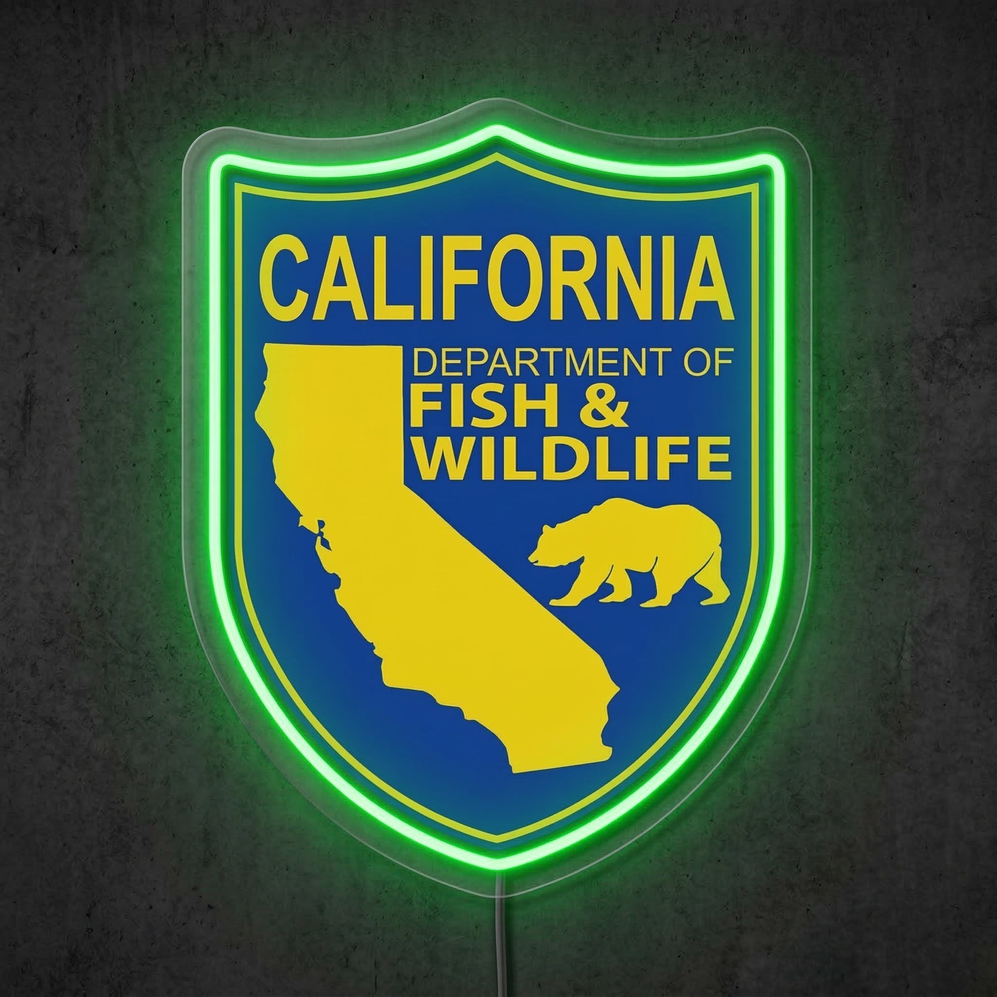 ShineNeon™ California Fish & Wildlife Neon Sign Golden State Grizzly Decor USB Power Neon Sign - Shineneon