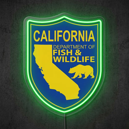ShineNeon™ California Fish & Wildlife Neon Sign Golden State Grizzly Decor USB Power Neon Sign - Shineneon