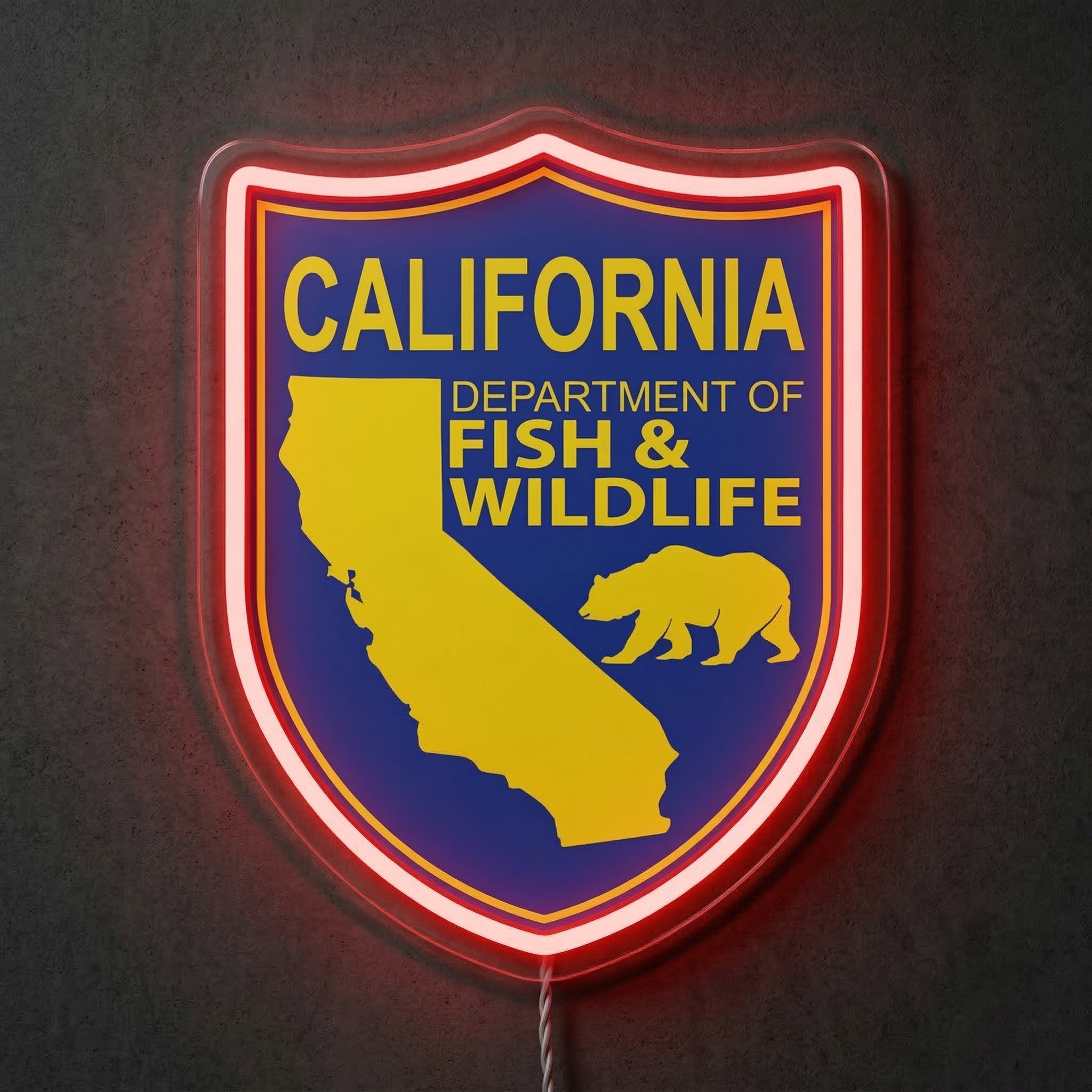 ShineNeon™ California Fish & Wildlife Neon Sign Golden State Grizzly Decor USB Power Neon Sign - Shineneon