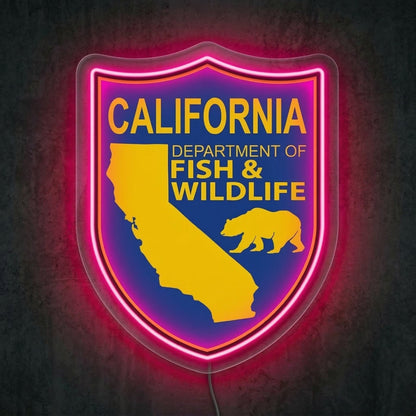 ShineNeon™ California Fish & Wildlife Neon Sign Golden State Grizzly Decor USB Power Neon Sign - Shineneon