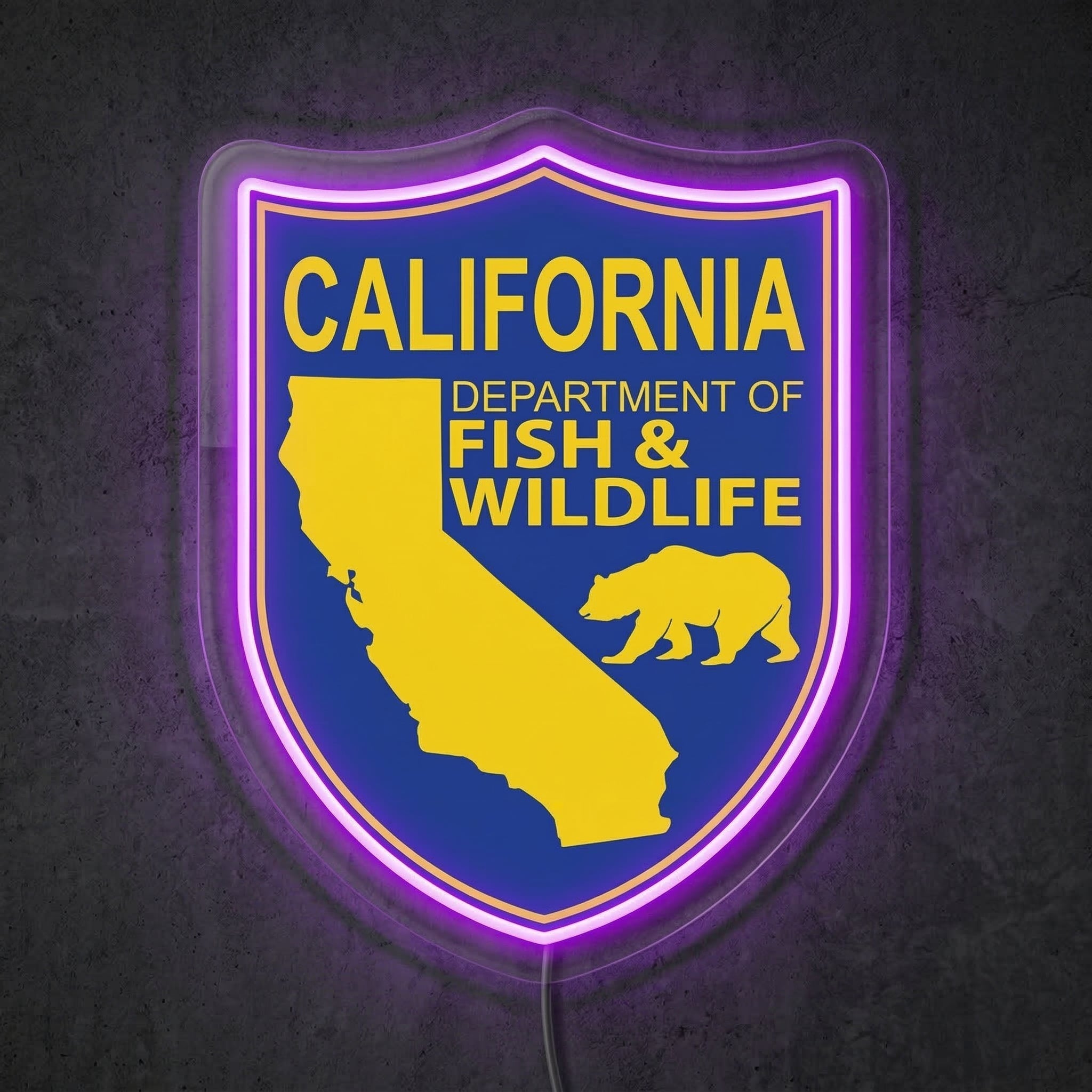 ShineNeon™ California Fish & Wildlife Neon Sign Golden State Grizzly Decor USB Power Neon Sign - Shineneon