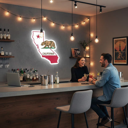 ShineNeon™ California Map LED Neon Sign - USB Power Wall Art for Modern Home Office Living Room - Shineneon