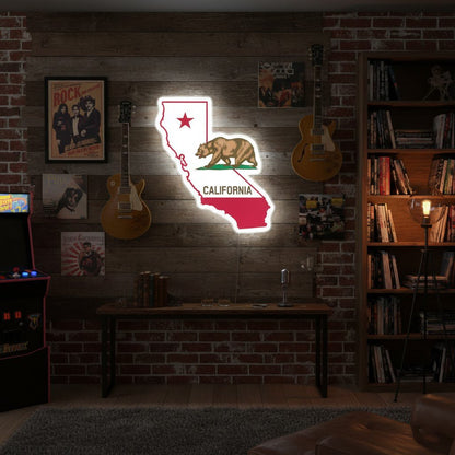 ShineNeon™ California Map LED Neon Sign - USB Power Wall Art for Modern Home Office Living Room - Shineneon