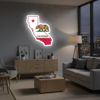 ShineNeon™ California Map LED Neon Sign - USB Power Wall Art for Modern Home Office Living Room - Shineneon