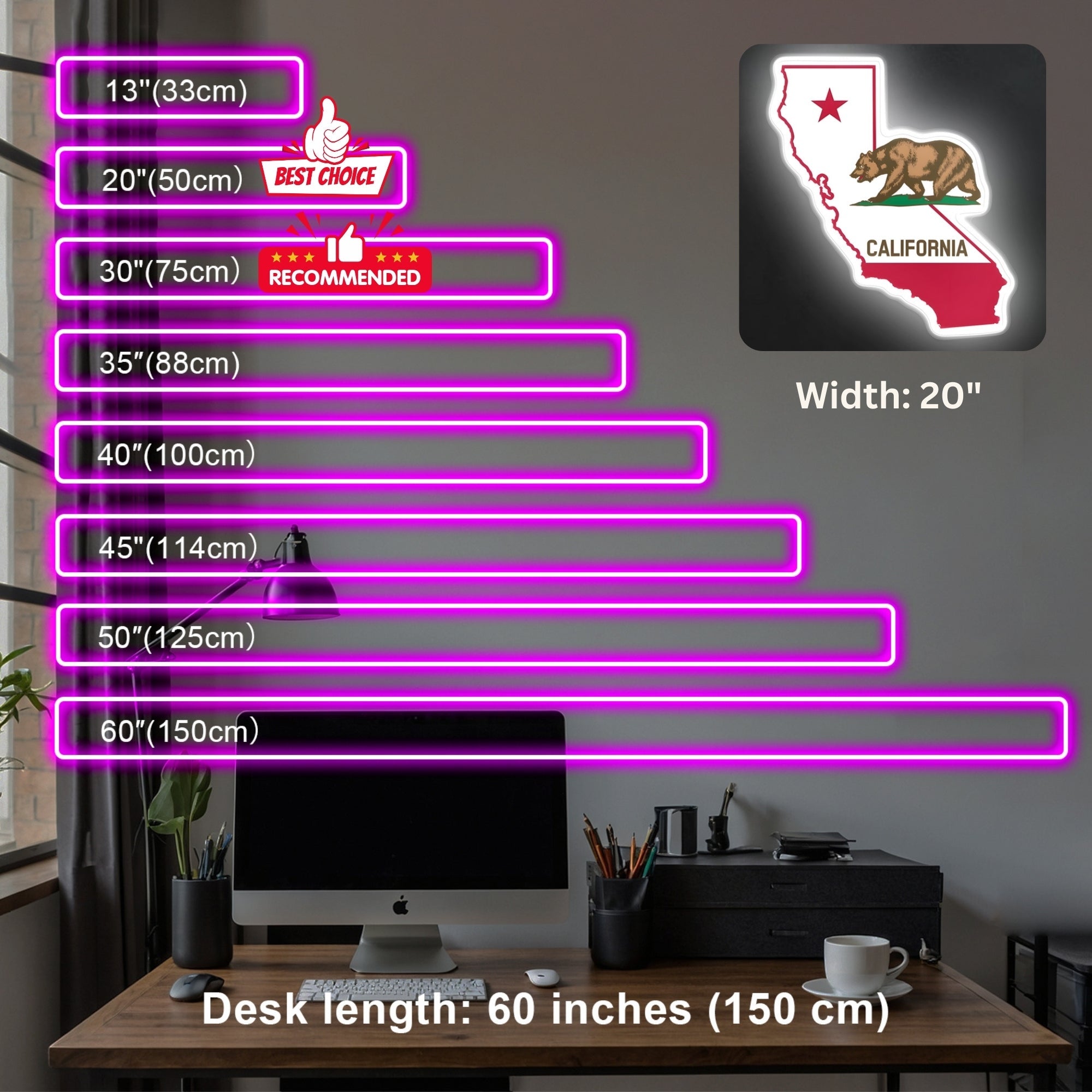 ShineNeon™ California Map LED Neon Sign - USB Power Wall Art for Modern Home Office Living Room - Shineneon