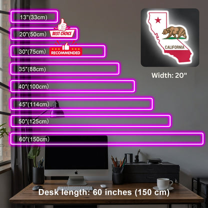 ShineNeon™ California Map LED Neon Sign - USB Power Wall Art for Modern Home Office Living Room - Shineneon