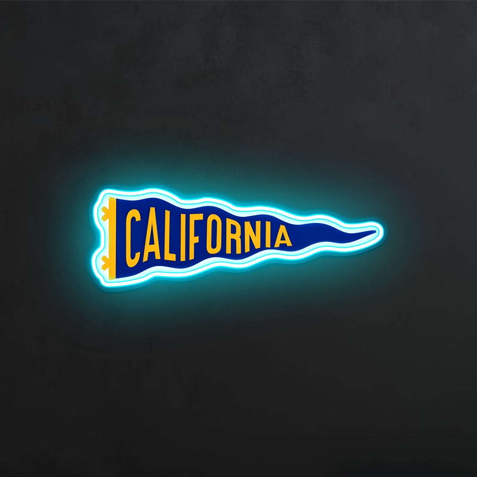 ShineNeon™ California Pennant LED Neon Sign - Retro Wall Decor for Dorm Bar Garage (USB Powered) - Shineneon