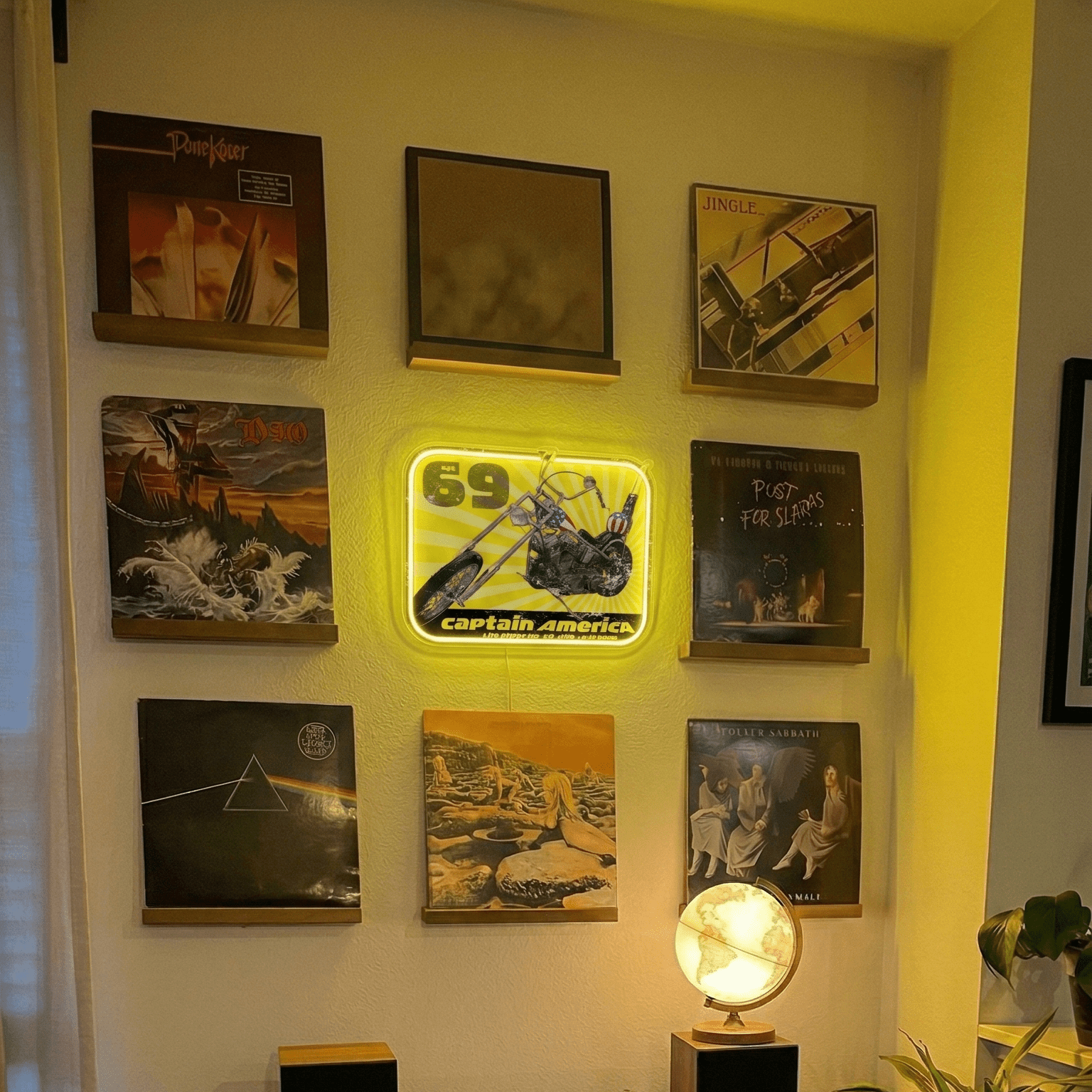 ShineNeon™ Captain America Chopper LED Neon Sign - Vintage 69 Biker Wall Art - Shineneon