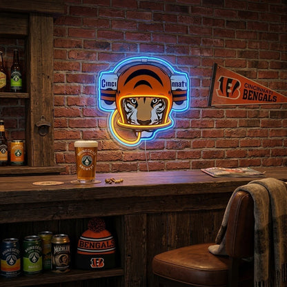 ShineNeon™ Cincinnati Tiger Football Beer Hat Neon Sign USB Power - Shineneon