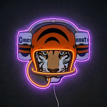 ShineNeon™ Cincinnati Tiger Football Beer Hat Neon Sign USB Power - Shineneon
