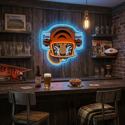ShineNeon™ Cincinnati Tiger Football Beer Hat Neon Sign USB Power - Shineneon