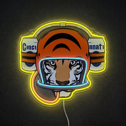 ShineNeon™ Cincinnati Tiger Football Beer Hat Neon Sign USB Power - Shineneon