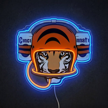 ShineNeon™ Cincinnati Tiger Football Beer Hat Neon Sign USB Power - Shineneon