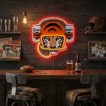 ShineNeon™ Cincinnati Tiger Football Beer Hat Neon Sign USB Power - Shineneon