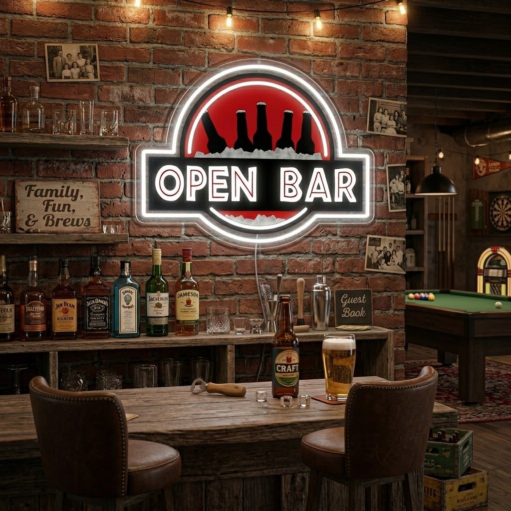 ShineNeon™ Classic Open Bar Retro Lounge Neon Sign USB Power - Shineneon