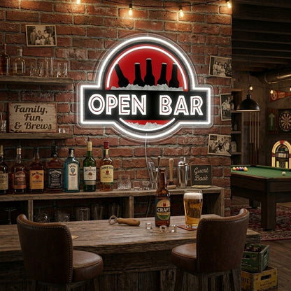 ShineNeon™ Classic Open Bar Retro Lounge Neon Sign USB Power - Shineneon