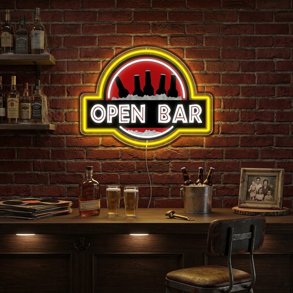ShineNeon™ Classic Open Bar Retro Lounge Neon Sign USB Power - Shineneon